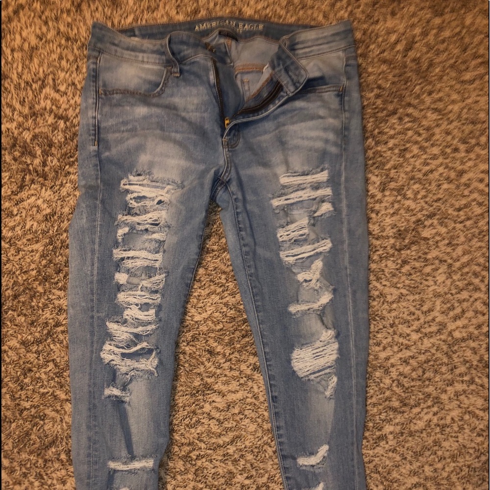 Super Distressed American Eagle Jeans